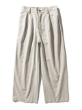 Men's Simple Cotton Linen Loose Straight-Leg Pants