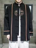 Men's Trendy Embroidered Button Closure Jacket