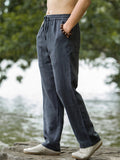 Men's Retro Summer Cotton Linen Drawstring Pants