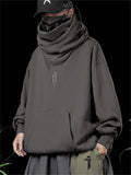 Cool Japanese Street Style Turtleneck Face Cover Ninja Hoodies