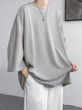 3/4 Sleeve Comfortable Textured Shirts for Male