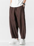 Men's Comfortable Linen Loose Solid Color Casual Pants