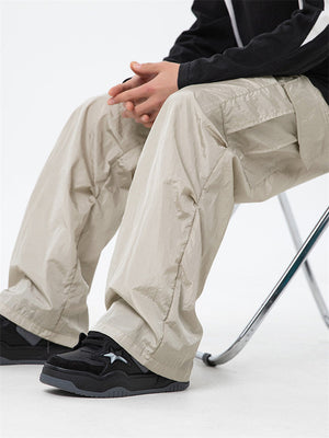 Men's Silky Textured Comfort Drawstring Cargo Pants