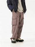 Male Trendy Skin-friendly Solid Color Cargo Pants