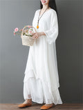 Women's Traditional Zen Flowing Dress Soft Linen Pants