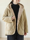 Women's Thickened Plush Lining Super Warm Hooded Coat