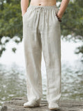 Men's Retro Summer Cotton Linen Drawstring Pants