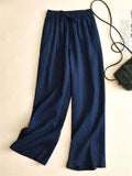 Female High-rise Solid Color Comfortable Relaxed Pants