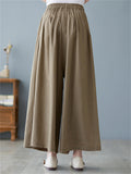 Summer Relaxed Linen Yoga Wide Leg Pants for Women