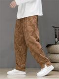 Elastic Waist Leisure Jacquard Trousers for Male