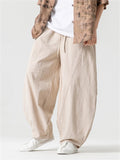 Men's Cozy Oversized Elastic Waist Linen Lantern Pants