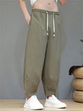 Breathable Ice Silk Ankle Tied Casual Pants for Men