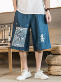 Soft Smooth Oversized Print Beach Shorts for Men