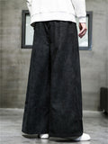 Men's Corduroy Leisure Drawstring Wide Leg Pants