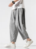 Male Chinese Style Relaxed Summer Wide Leg Pants