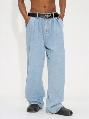 Men's Trendy All Match Mid Waist Straight-Leg Jeans