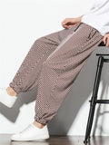 Men's Fashionable Two Color Checkered Pattern Pants