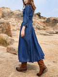 Female Embroidered Tulle Denim Asymmetrical Patchwork Dresses