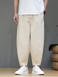 Breathable Ice Silk Ankle Tied Casual Pants for Men