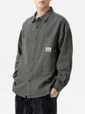 Male Loose Fit Durable Shirts with Pockets