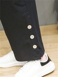 Men's Casual Cotton Linen Drawstring Summer Straight-Leg Pants