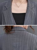 Women's Office Notched Collar Single Breasted Casual Suit Coat