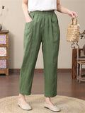 100% Linen Extra Loose Tapered Pants for Women