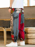 Men's Stylish Retro Graphic Print Ankle Banded Pants