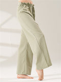 Simple High Waist Straight-Leg Casual Pants for Women