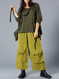 Women's Comfort Wide Leg Baggy Pants with Pockets