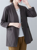 Spring Leisure Single-Breasted Stand Collar Jacket for Women