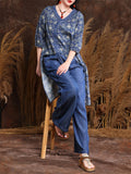 Slimming All-match Relaxed Dark Blue Jeans for Ladies