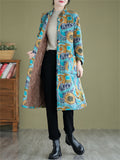 Women's Cute Abstract Print Super Warm Plush Lining Coat