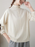 Female Mock Turtleneck Patchwork Slimming Bottoming Shirts