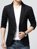 Male Stylish Button Up Spring Autumn Blazer Jacket