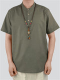 Men's Relaxed Comfortable Natural Cotton Linen Shirt