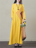 Fashionable Women's Simple Yellow Printed Dresses