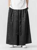 Men's Summer Lace Up Loose Staight-Leg Hakama Pants