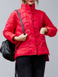 Women's Lightweight Cosy Pure Color Cotton-padded Coats