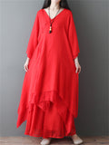 Women's Traditional Zen Flowing Dress Soft Linen Pants