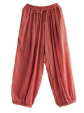 Women's Cotton Linen Zen Yoga Lantern Pants