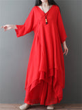 Women's Traditional Zen Flowing Dress Soft Linen Pants