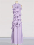 Women's Elegant 3D Flower Applique Maxi Dresses