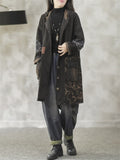 Women's Autumn Patchwork Washed Retro Mid-length Denim Coats