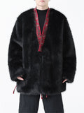 Chinese Style Plush Warm Fluffy Jackets for Men