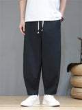 Breathable Ice Silk Ankle Tied Casual Pants for Men