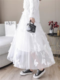 Leisure Butterfly Embroidery Fairy Tulle Skirt for Women