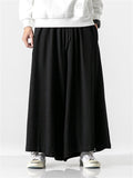 Chinese Style Men's Plus Size Wide Leg Pants