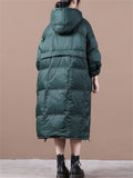 Female Stylish Windproof Oversized Hooded Quilted Coats