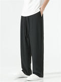 Men's Summer Wear Silky Texture Breathable Casual Long Pants